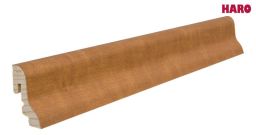 Haro Stecksockelleiste 19x39mm geschwungen 2,5m amerikanischer Kirschbaum furniert versiegelt matt, Art. Nr.: 408675