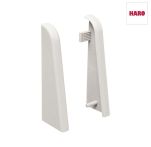 Haro Endkappe weiß Kunststoff für Stecksockelleiste 19x58mm (2 Stück/Pack), Art. Nr.: 409243