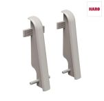 Haro Zwischenstück Grau Kunststoff für Stecksockelleiste 19x58mm (2 Stück/Pack), Art. Nr.: 409278