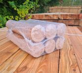 Holz-Briketts 40x8 cm - Pack á 6 Stück (ca. 10 Kg) Hartholzpresslinge