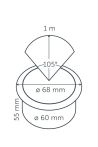 in-lite Einbauleuchte LED Fusion 12V 0,9W Ø60mm, warmweiß
