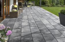 KANN Via Leano-Platten Läufer Nero Bianco gealtert 5 cm