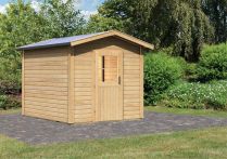 Woodfeeling Saunahaus Birka 1 mit Vorraum Naturbelassen