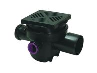 KESSEL-Kellerablauf DN 100 Universaler m. Rost 200x200 schwarz | Nr.: 27611
