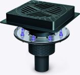 KESSEL-Parkdeckablauf Ecoguss DN100,senkr., Pressdichgsfl. o.GV, eckig | Nr.: 48811.01