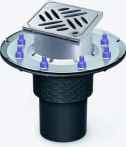 KESSEL-Objektablauf Ecoguss Pressfl. DN100 senkr.,Designrost Kessel | Nr.: 48811.63