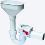 KESSEL-Rückstauverschluss Staufix Siphon DN50, mit Einlauftrichter für Heizung | Nr.: 73053