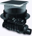 KESSEL-Reinigungsrohr Controlfix DN100, für Bodenplatte, Abdeck. schwarz | Nr.: 80100S