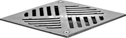 KESSEL-Schlitzrost Edelstahl 200x200, massiv | Nr.: 27643