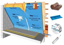 Knauf Insulation Dachausbau - Komplettset WLG 035 Klemmfilz incl. Luftdichtsystem LDS 2 Silk