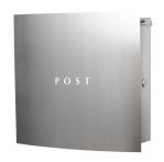 Knobloch Briefkasten DESSAU, VA, Wandmontage, SIEBDRUCK POST, Schloss rechts