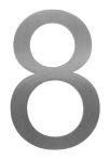 Knobloch Hausnummer BURNS 8,Edelstahl