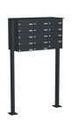 Knobloch Briefkastenanlage FS140-244H-P, Farbe: RAL 7016 Anthrazitgrau glatt matt