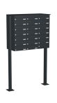 Knobloch Briefkastenanlage FS200-244H-P, Farbe: RAL 7016 Anthrazitgrau glatt matt
