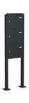 Knobloch Briefkastenanlage FS30-244A-P, Farbe: RAL 7016 Anthrazitgrau glatt matt