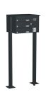 Knobloch Briefkastenanlage FS32-244H-P, Farbe: RAL 7016 Anthrazitgrau glatt matt
