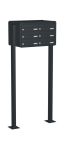Knobloch Briefkastenanlage FS60-220B-P, Farbe: RAL 7016 Anthrazitgrau glatt matt