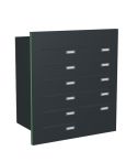 Knobloch Briefkastenanlage TS110-G, Farbe: RAL 7016 Anthrazitgrau glatt matt