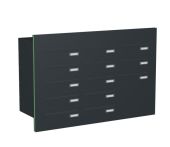 Knobloch Briefkastenanlage TS130-G, Farbe: RAL 7016 Anthrazitgrau glatt matt