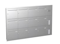 Knobloch Briefkastenanlage UP121-110-E, Farbe: Edelstahl