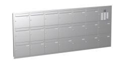 Knobloch Briefkastenanlage UP202-110-E, Farbe: Edelstahl