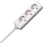 Kopp Steckdosenleiste 3xSchuko weiss für Innenbereich, Zuleitung 1,4m/1,5mm²
