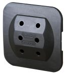 Kopp Adapter Euro Kopp 3 fach schwarz