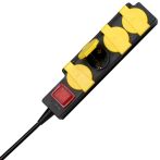 Kopp Steckdosenleiste 4-fach m.Schalter IP44 gelb/schwarz