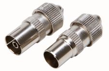 Kopp Antennenstecker Kupplung gerade 6,5mm Koax. Stecker gerade - 2 Stück