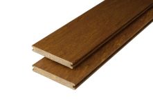 Kovalex WPC-Terrassendiele mit Struktur Walnussfarben mattiert - 145x20 mm Massiv | Längen-Zuschnitt