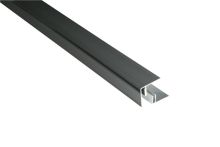 Kovalex Alu-Seitenabschluss 41 inkl. Alu-Befestigungsprofil Anthrazit für Alu-UK 250 cm