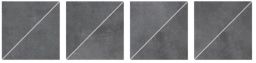 Lasselsberger Dekor 33x33cm FORM DDP3B697 dunkelgrau Relief
