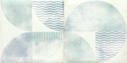 Lasselsberger Dekor 20x40cm RETRO WITMB523 grün-blau glänzend