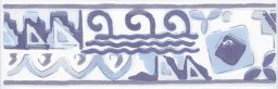 Lasselsberger Dekor 6,1x20cm LUCIE WLAED114 blau matt