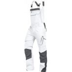 Leibwächter Unisex Latzhose Flex-Line - Weiß/Grau