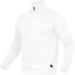 Leibwächter Langarm Zip Schwarzeat-Shirt Flex-Line - Weiß