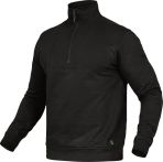 Leibwächter Langarm Zip Schwarzeat-Shirt Flex-Line - Schwarz