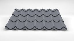 Metalldachpfanne LM D-TILE 1060 LM 9006 A weißaluminium - Dachprofil (0,70|195)