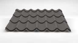 Metalldachpfanne LM D-TILE 1060 LM 9007 A graualuminium - Dachprofil (0,70|195)
