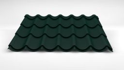 Metalldachpfanne LM D-TILE 1060 LM 6005 P moosgrün - Dachprofil (0,50|545)