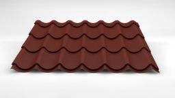 Metalldachpfanne LM D-TILE 1060 LM 8004 P kupferbraun - Dachprofil (0,50|195)