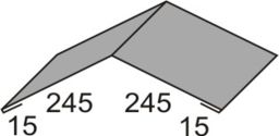 Firstendkappe Nr. 1 A Aluminium 25 µm - LM 7016 A anthrazitgrau