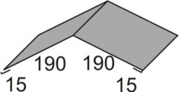 Firstendkappe Nr. 1 Aluminium 25 µm - LM 7016 A anthrazitgrau