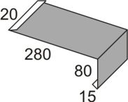 Traufkappe Nr. 11 Aluminium 25 µm - LM 7016 A anthrazitgrau