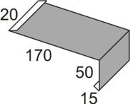 Traufkappe Nr. 20 Aluminium 25 µm - LM 7016 A anthrazitgrau