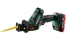Metabo Akku-Säbelsäge SSE 18 LTX Compact (602266800), Kunststoffkoffer, 18V 2x LiHD + ASC 30-36 V