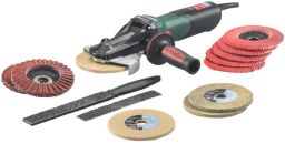 Metabo Flachkopf-Winkelschleifer WEVF 10-125 Quick Inox Set (613080500)