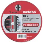 Metabo Satz=10xTrennscheiben Promotion 125x1,0x22,23 Inox, TF 41 , in Blechdose (616359000)