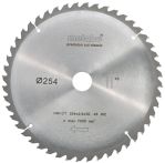 Metabo Kreissägeblatt HW/CT 254 x 30 x 2,4/1,8, Zähnezahl 48, Wechselzahn, Spanwinkel 5° neg. (628061000)