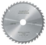 Metabo Kreissägeblatt HW/CT 216 x 30 x 1,8/1,2, Zähnezahl 40, Wechselzahn, Spanwinkel 5° (628065000)